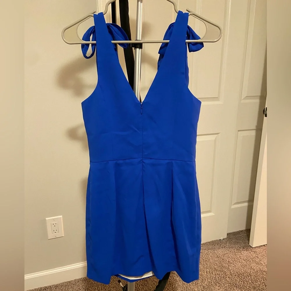 NWT formal mini dress with bow straps - Picture 3 of 5